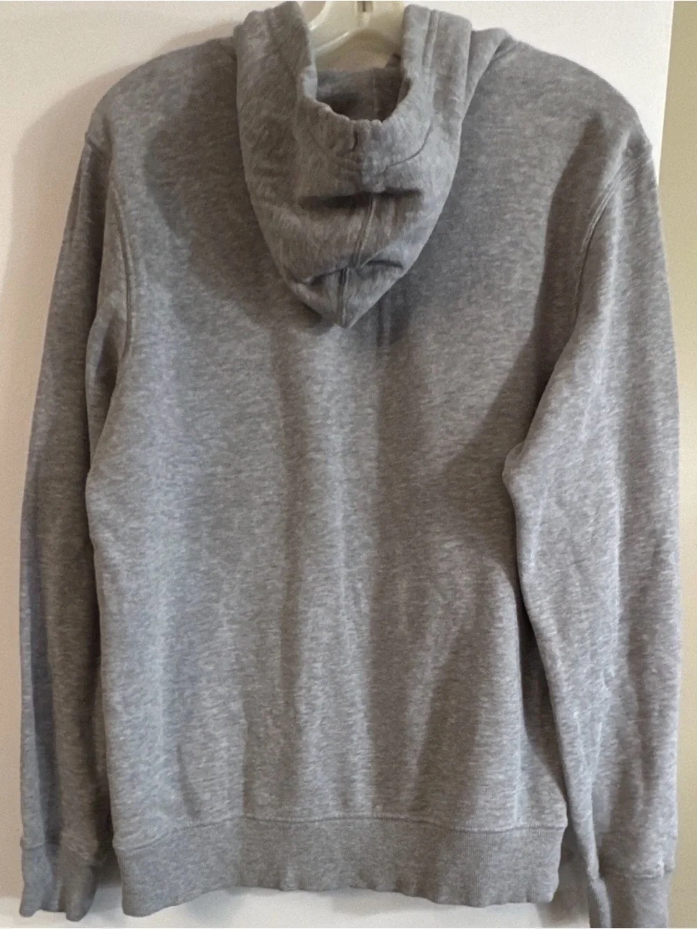 The North Face Grey Pullover Hoodie with White Logo